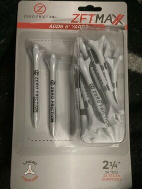 Zero Friction White Golf Tees - Pack of 24